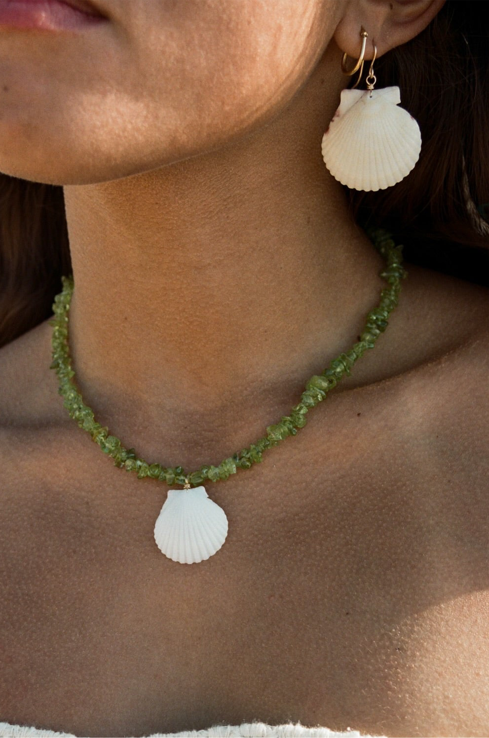 Big scallop earrings