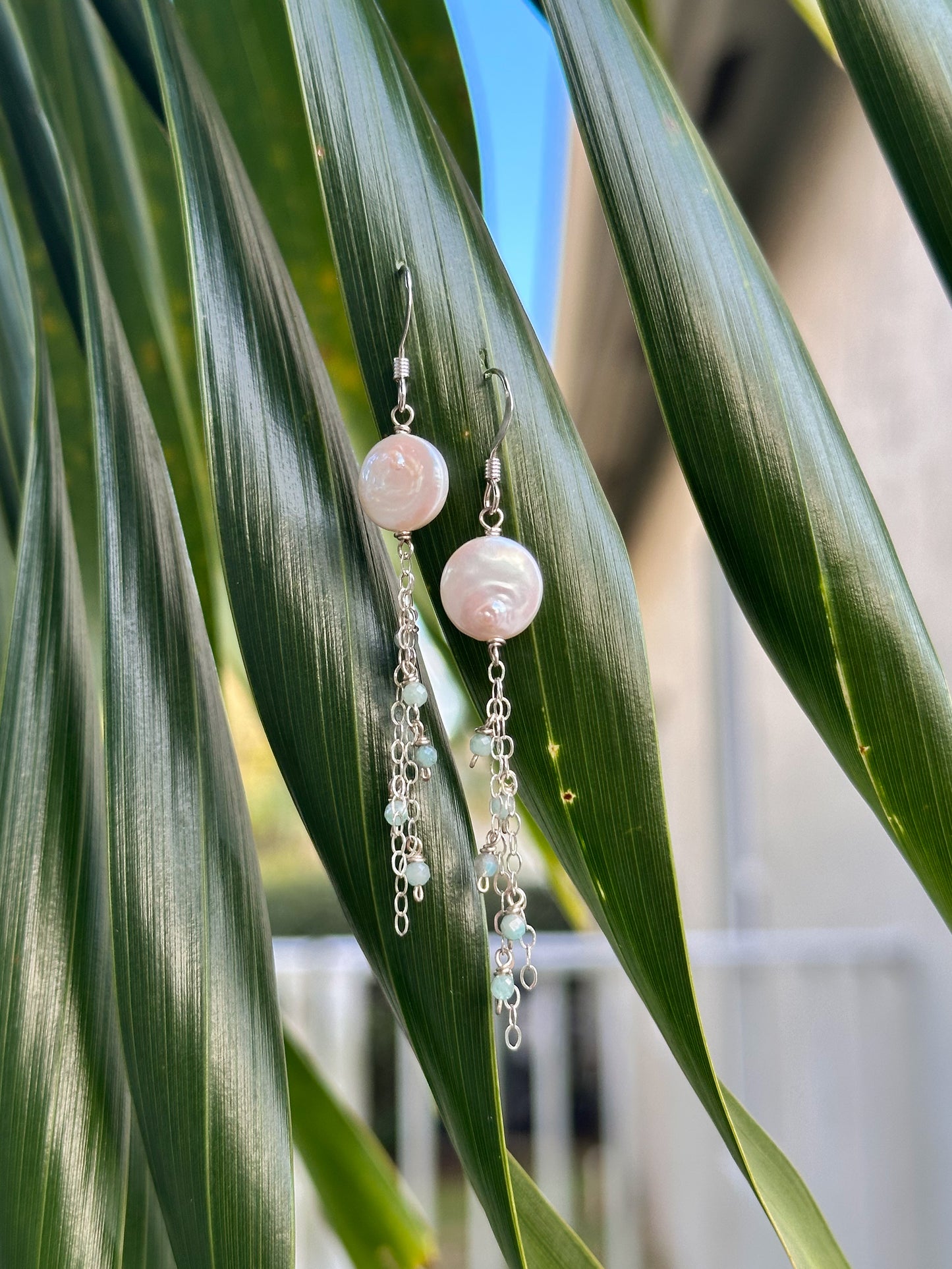 Silver spring earrings